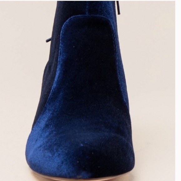 Restricted Blue Velvet Booties Sz 8 - Picture 9 of 16